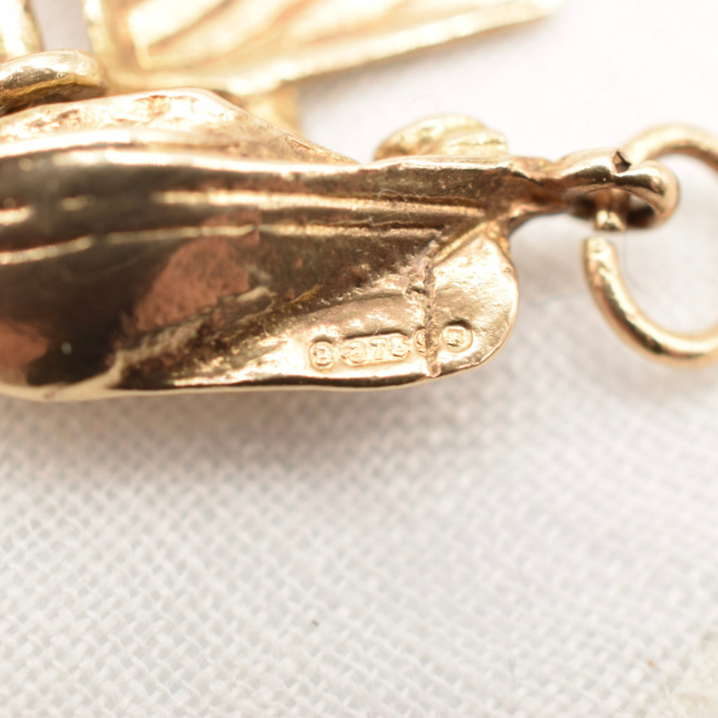 9K Gold Sailboat Charm with Moving Sail - UK Hallmarks