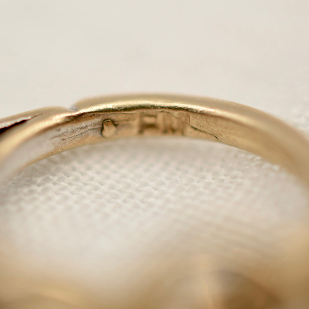 9K Gold Miniature Trio of Wedding Rings Charm - 1965 London Hallmark