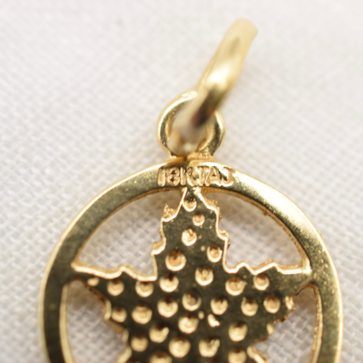 18k Gold Maple Leaf Charm for Bracelet or Pendant Necklace