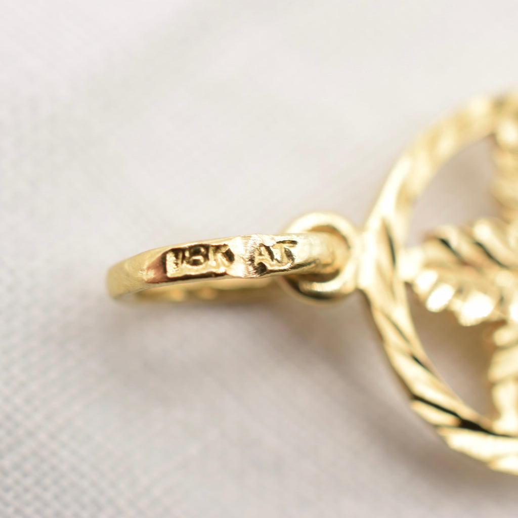 18k Gold Maple Leaf Charm for Bracelet or Pendant Necklace