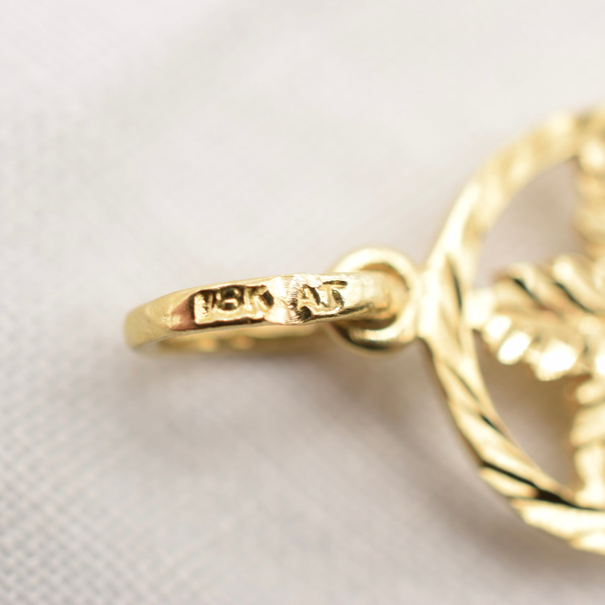 18k Gold Maple Leaf Charm for Bracelet or Pendant Necklace