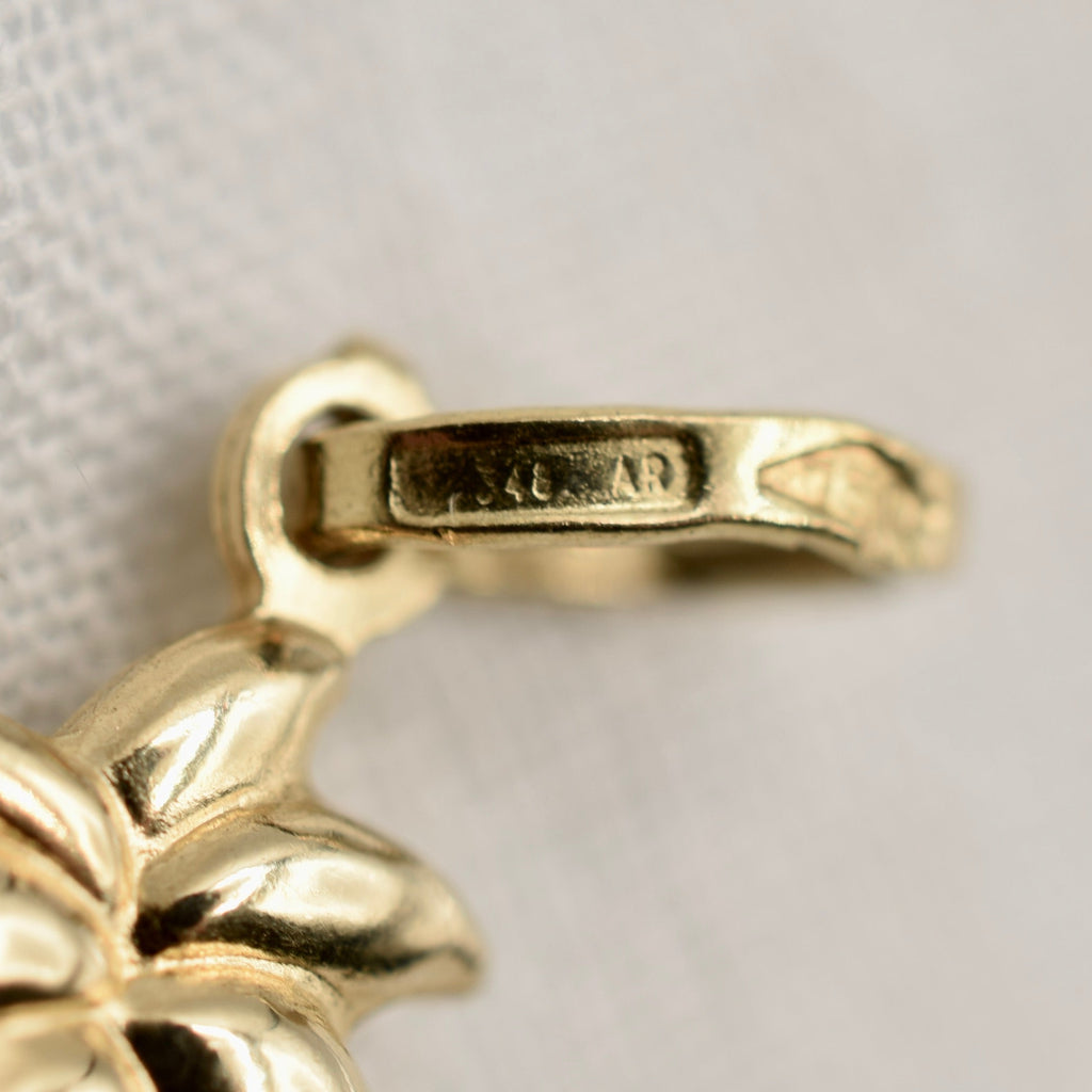 18K Gold Palm Tree Charm or Pendant - Hallmarked Italy 750