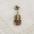 9K Solid Gold Violin Fiddle Charm - Hallmarked UK 1969