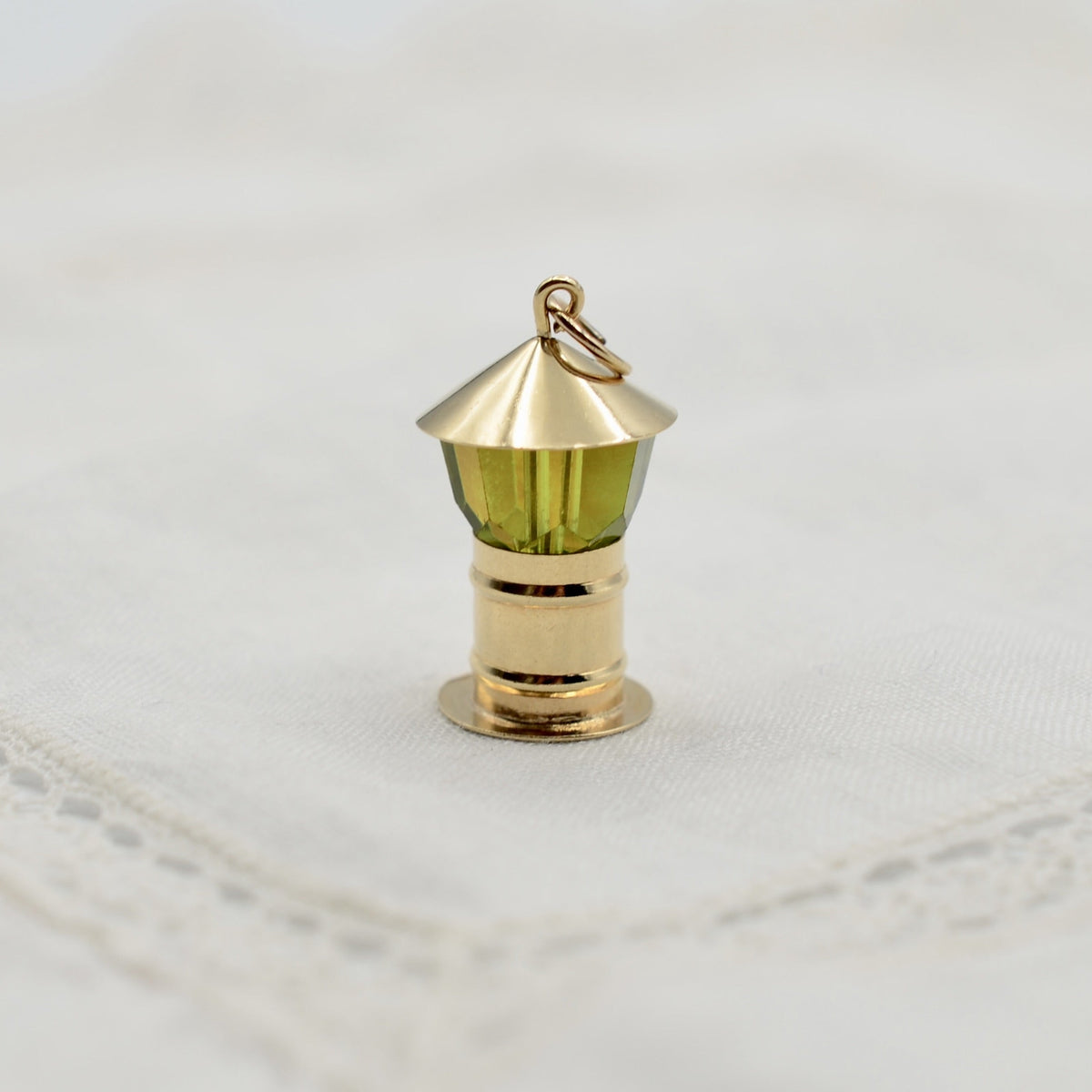 9ct Yellow Gold Lantern Charm - UK Hallmarked 1970
