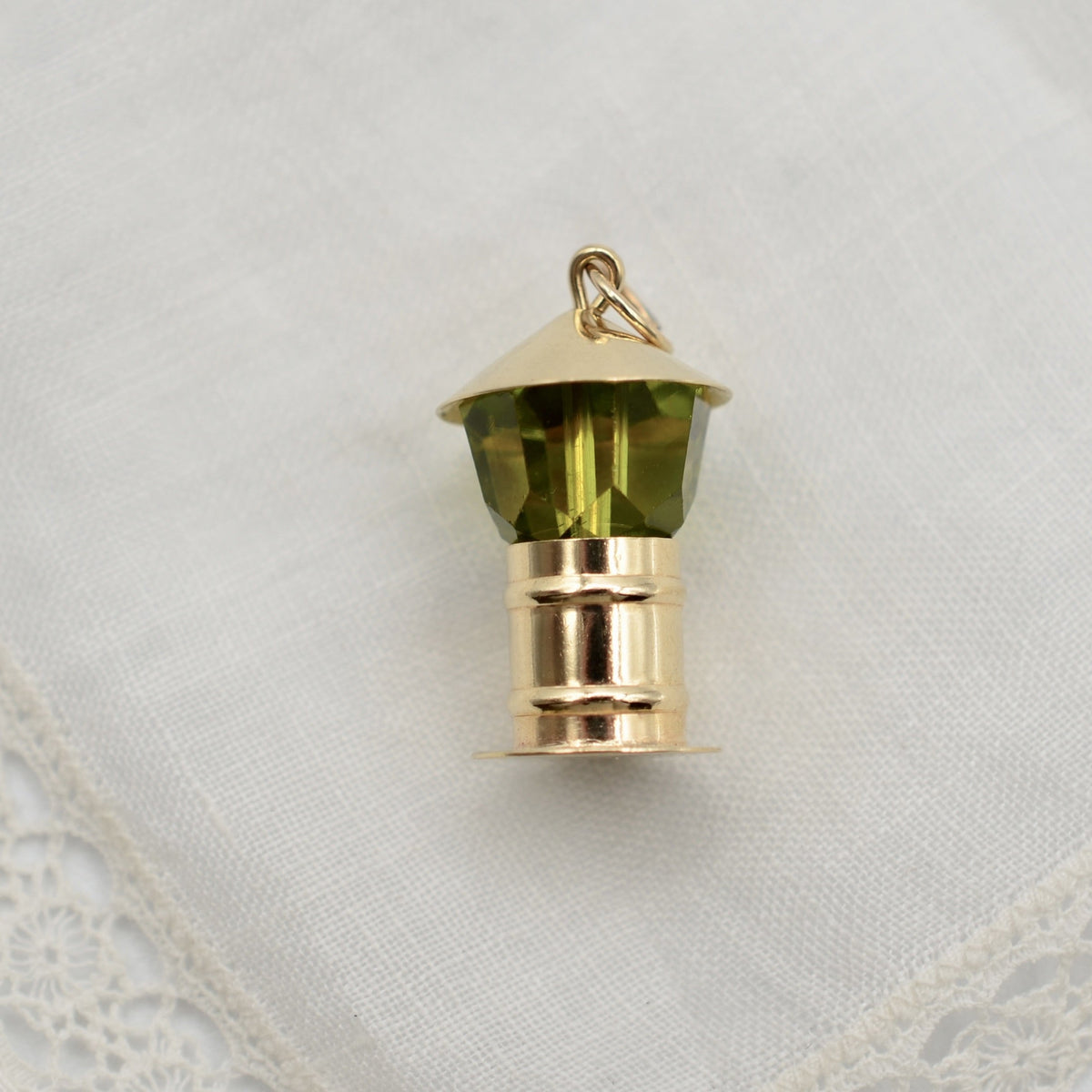 9ct Yellow Gold Lantern Charm - UK Hallmarked 1970