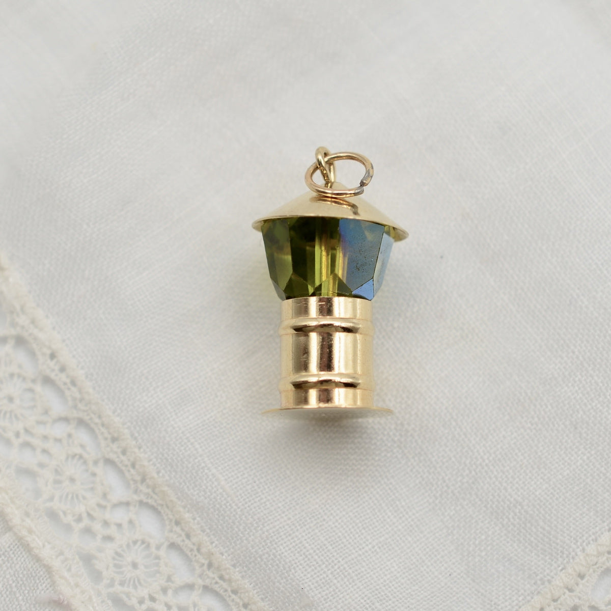 9ct Yellow Gold Lantern Charm - UK Hallmarked 1970