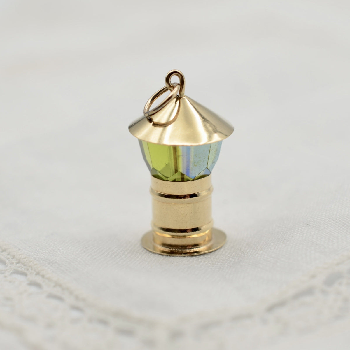9ct Yellow Gold Lantern Charm - UK Hallmarked 1970