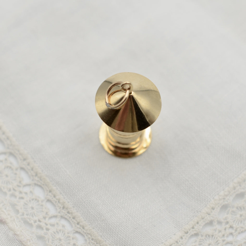 9ct Yellow Gold Lantern Charm - UK Hallmarked 1970
