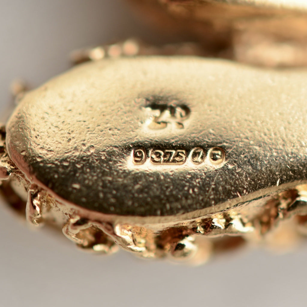 9K Gold Ballet Slippers Charm - Hallmarked London UK 1966