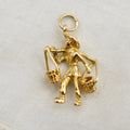 9K Gold Water Carrier Charm with Swinging Buckets - UK Hallmarked 1963