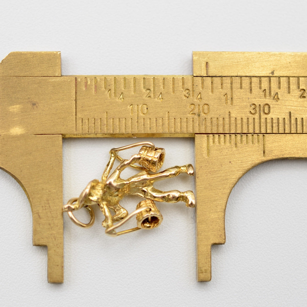 9K Gold Water Carrier Charm with Swinging Buckets - UK Hallmarked 1963