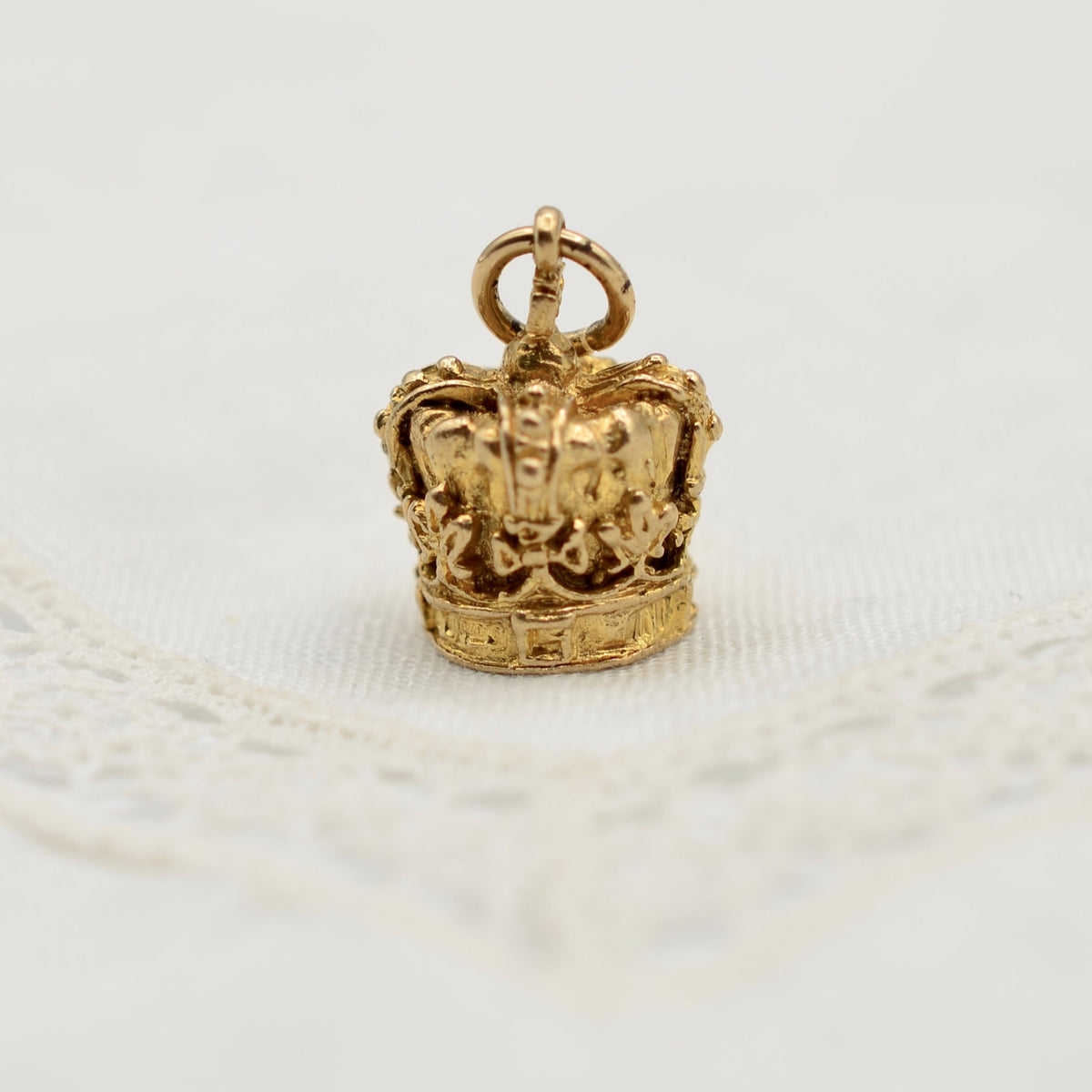 9K Gold Crown Charm - 1967 London Hallmark