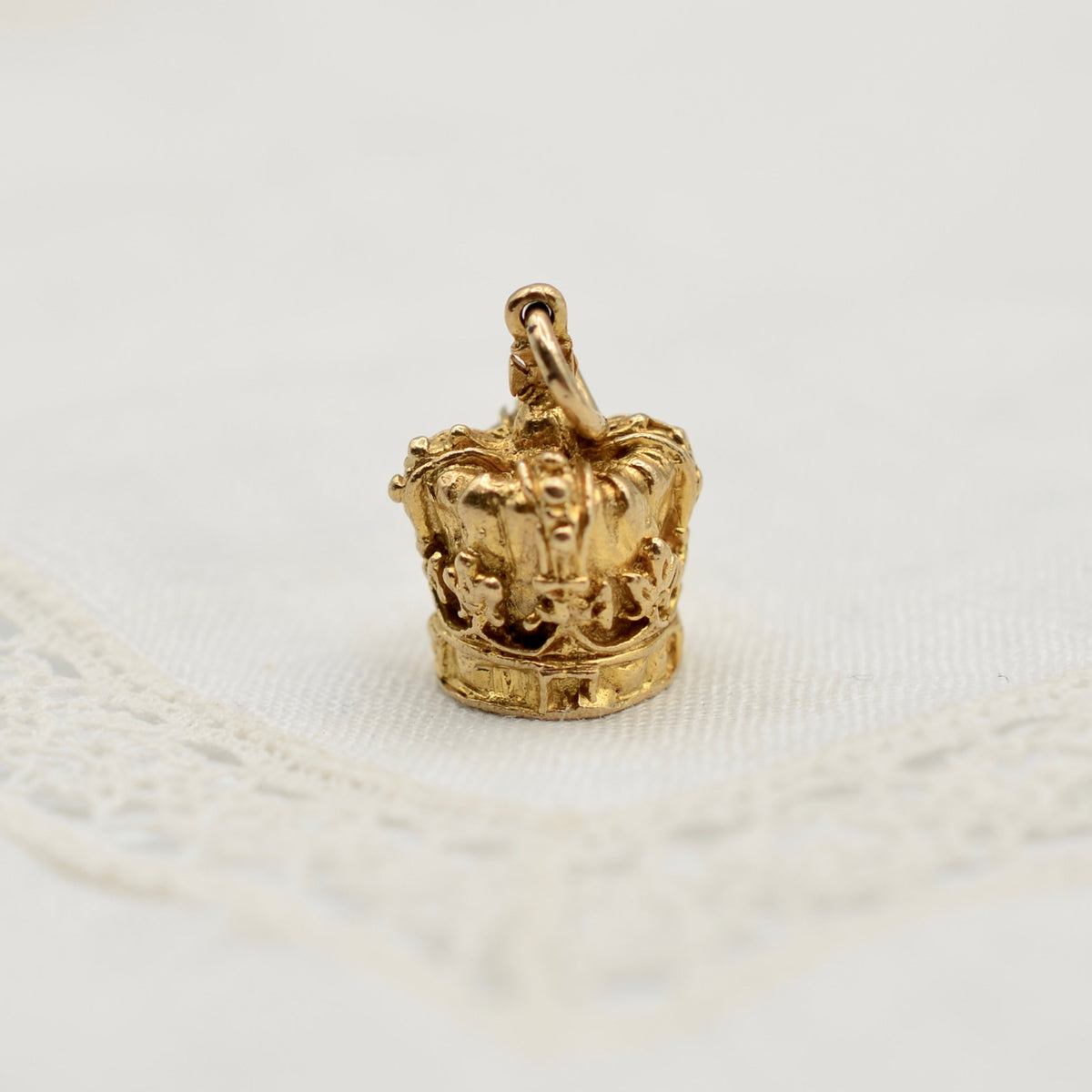 9K Gold Crown Charm - 1967 London Hallmark