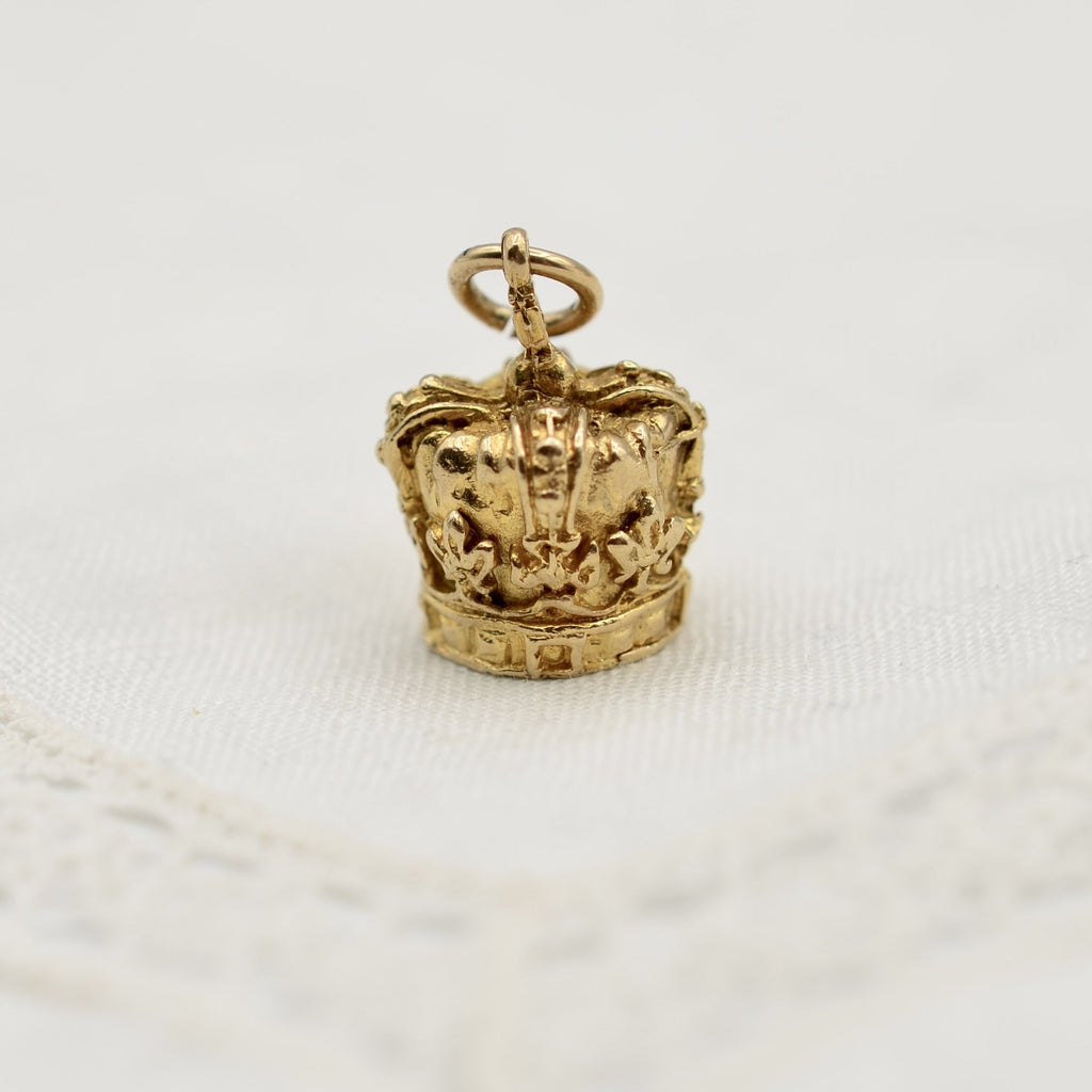 9K Gold Crown Charm - 1967 London Hallmark