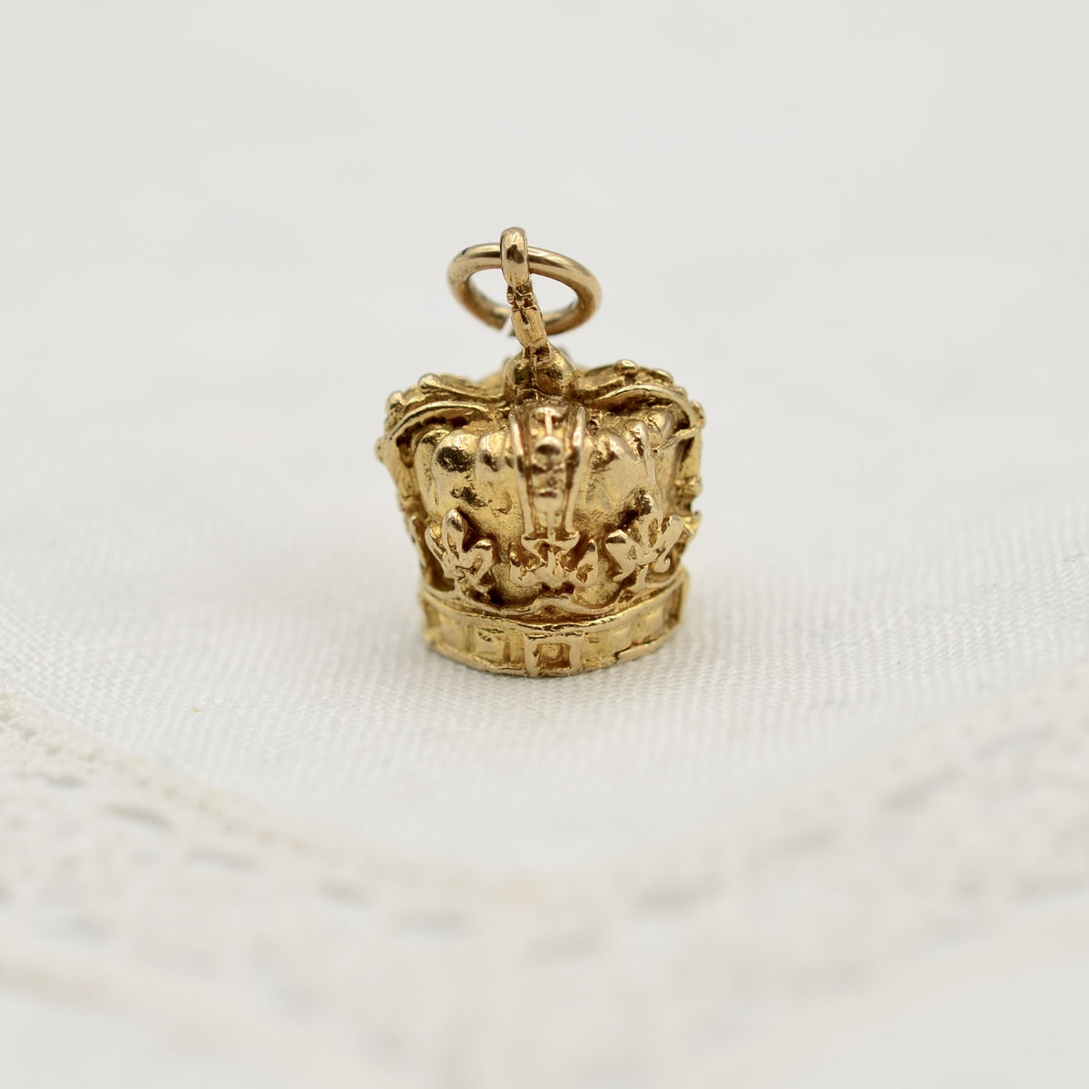9K Gold Crown Charm - 1967 London Hallmark