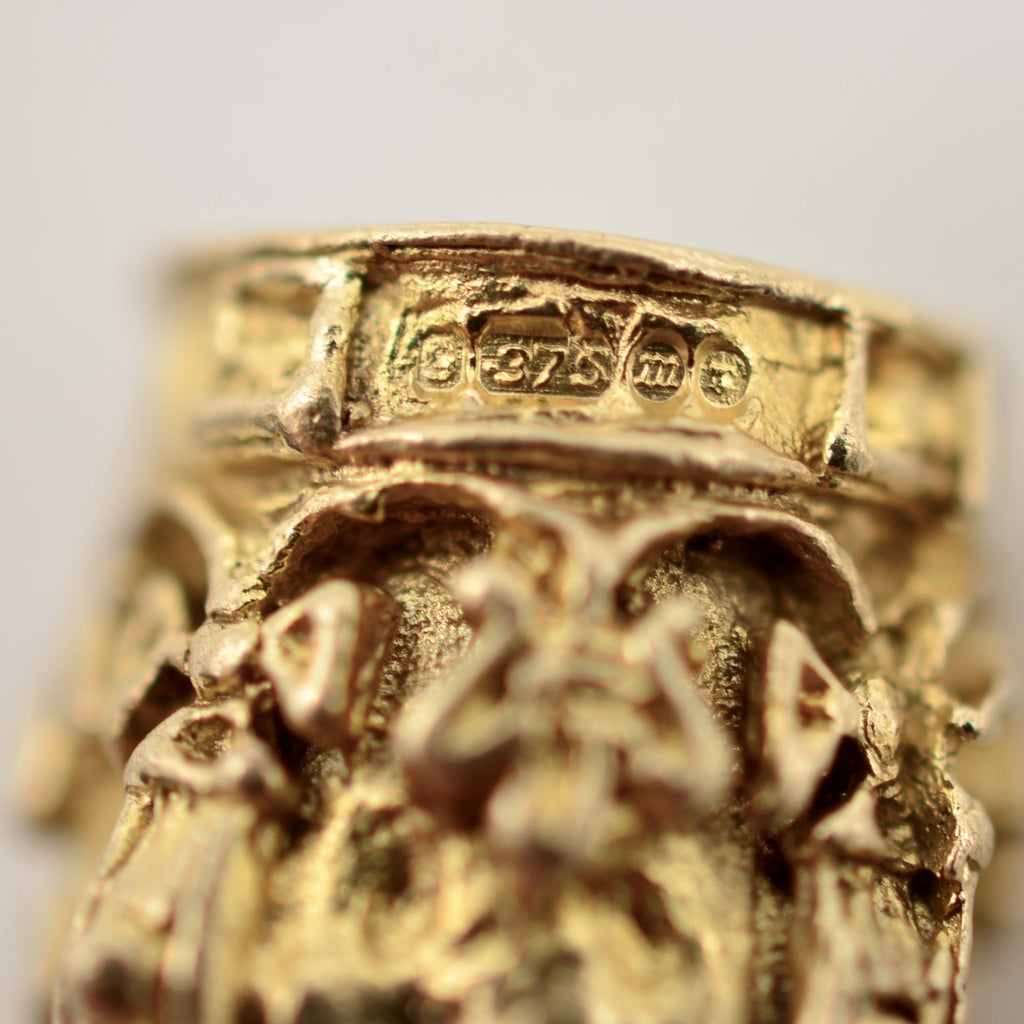 9K Gold Crown Charm - 1967 London Hallmark