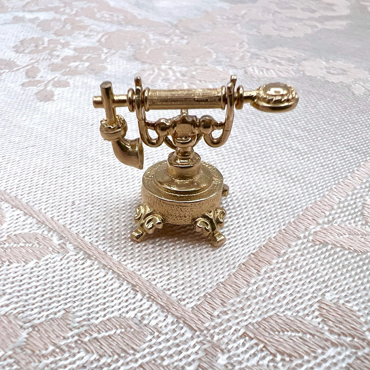 9K Solid Gold Vintage Telephone Charm - Nuvo 1972 UK