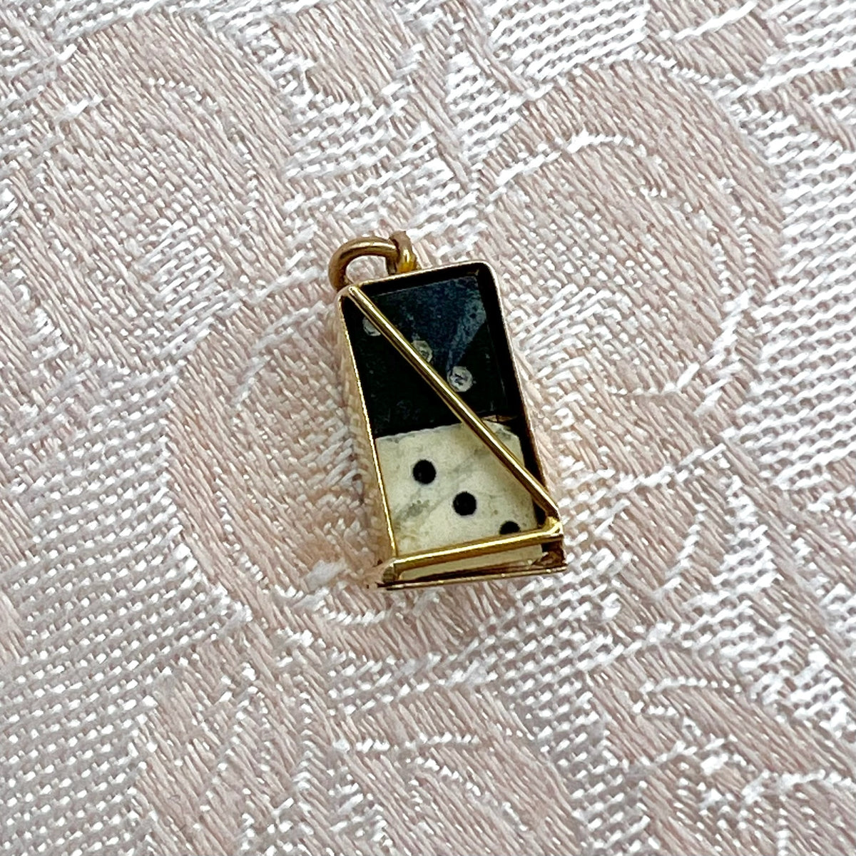9K Solid Gold Box of Dice Charm for Bracelet or Pendant Necklace