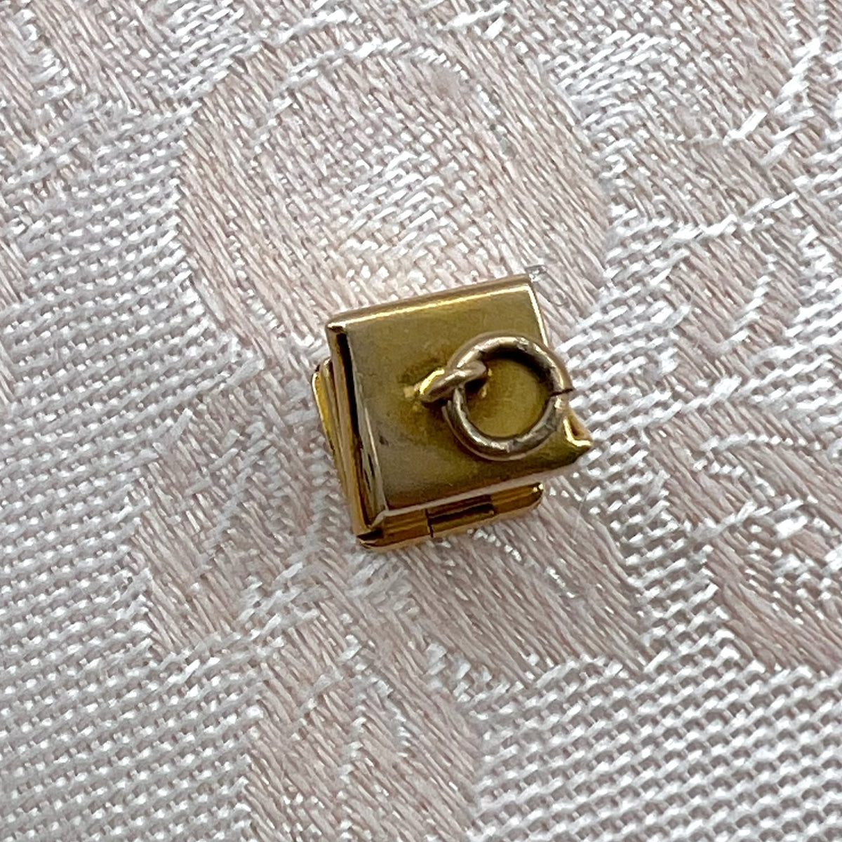 9K Solid Gold Box of Dice Charm for Bracelet or Pendant Necklace