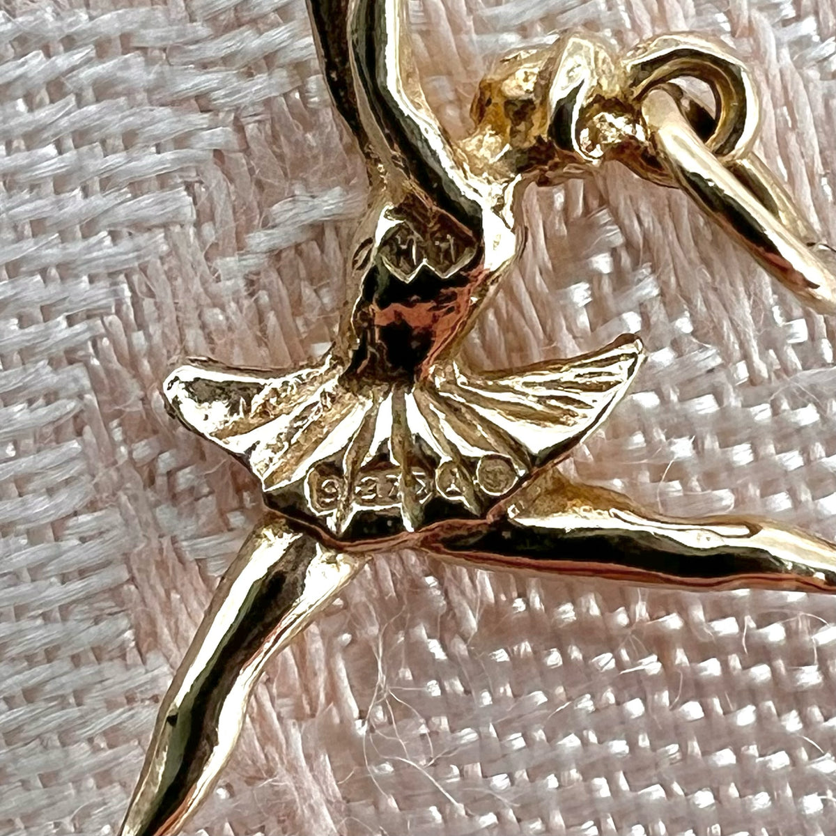 9K Solid gold Ballerina Charm for Bracelet or Pendant Necklace - Hallmarked UK