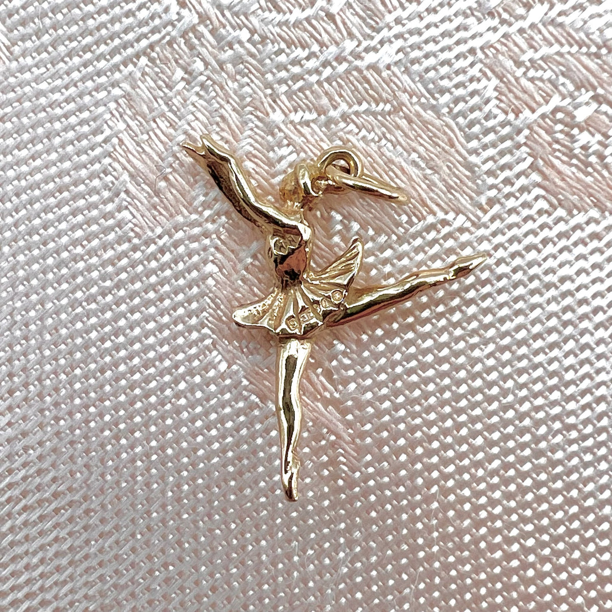 9K Solid gold Ballerina Charm for Bracelet or Pendant Necklace - Hallmarked UK