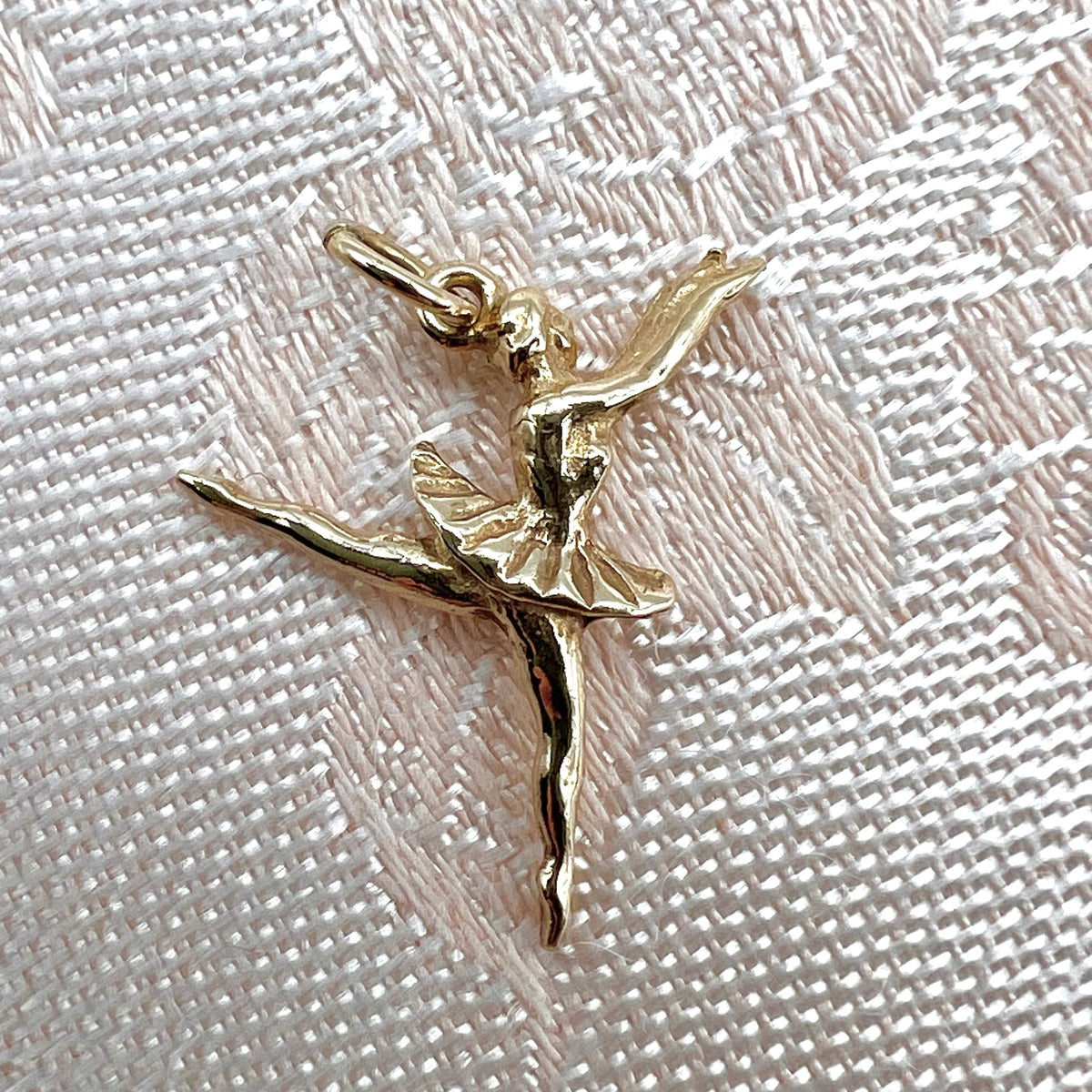 9K Solid gold Ballerina Charm for Bracelet or Pendant Necklace - Hallmarked UK