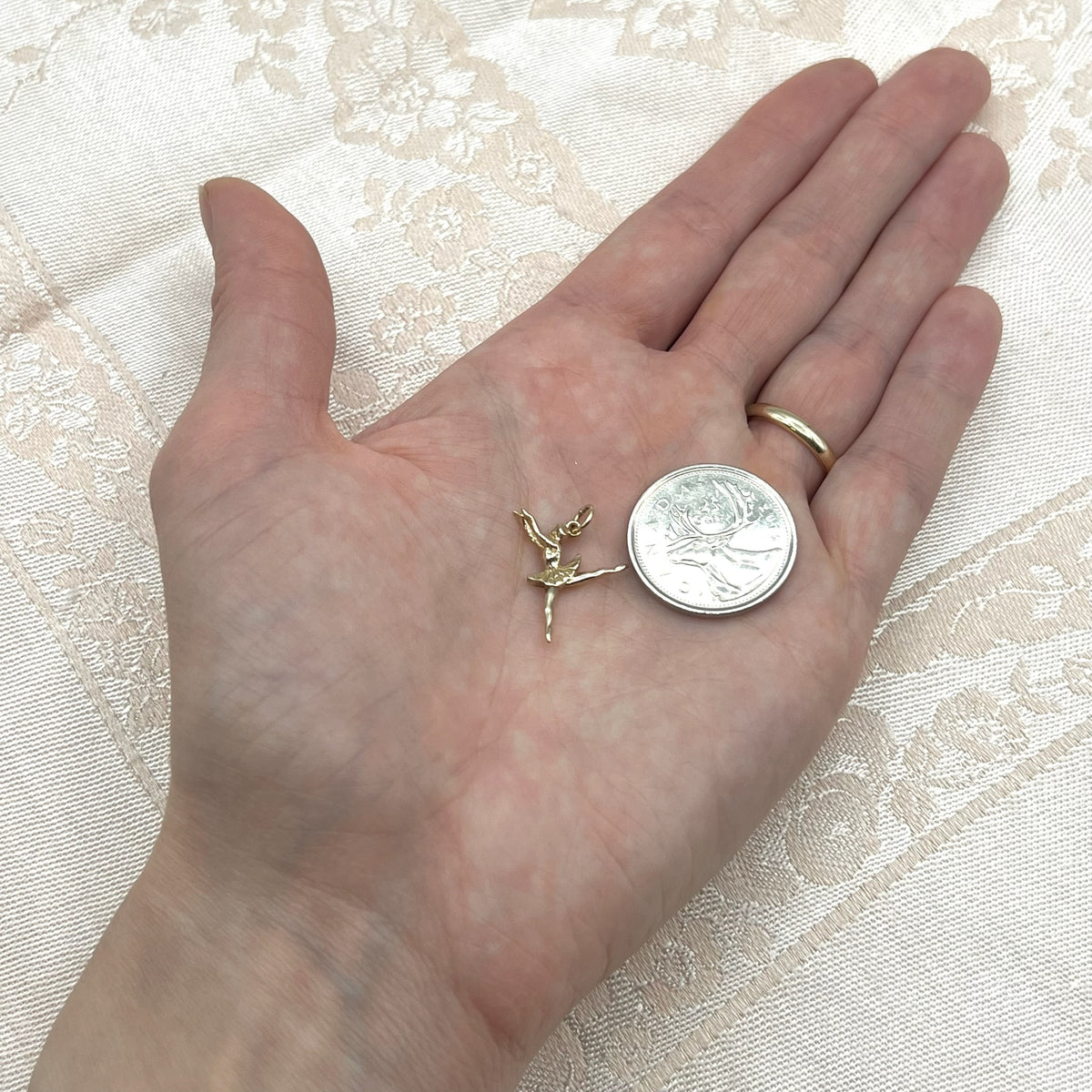 9K Solid gold Ballerina Charm for Bracelet or Pendant Necklace - Hallmarked UK