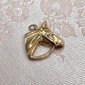 9K Gold Horse Head Charm for Bracelet or Pendant- Hallmarked UK 1962 Fred Manshaw