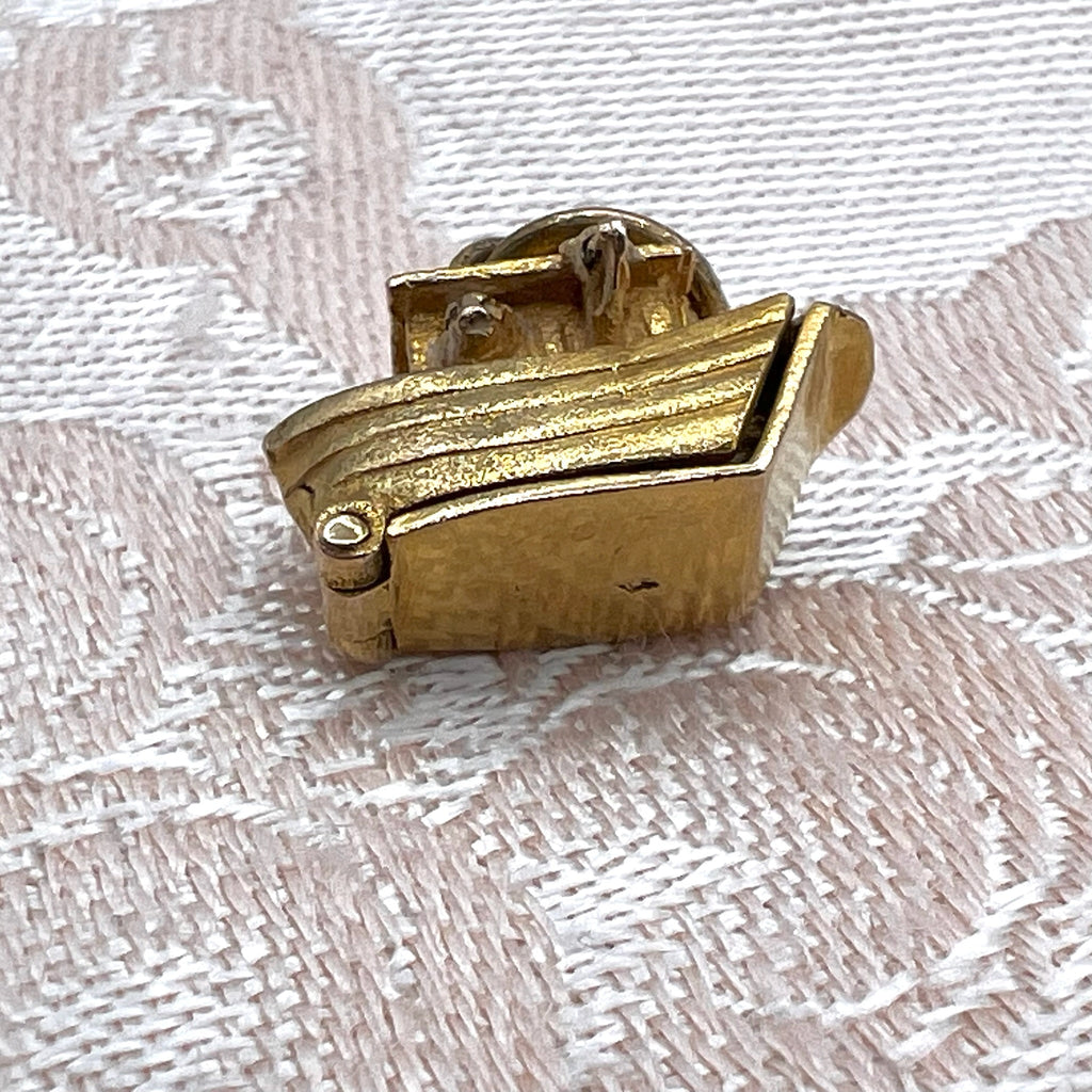 9K Solid Gold Noah's Ark Opening Charm or Pendant - Hallmarked 1955 London