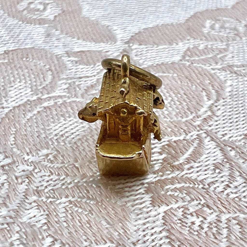 9K Solid Gold Noah's Ark Opening Charm or Pendant - Hallmarked 1955 London