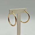 10K Gold Large Hoop Earrings - 1.5 Inch