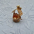 9k Gold Wishing Well Good Luck Charm - Hallmarked UK 1970