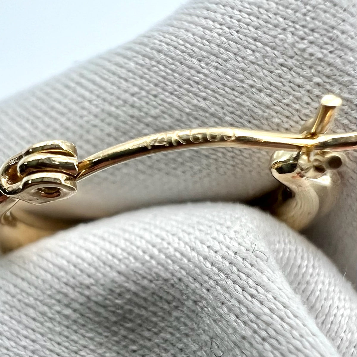 14K Gold Two Tone Hoop Earrings