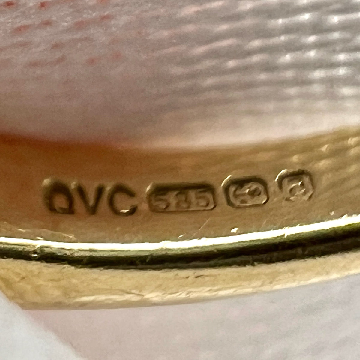 14K Baguette Diamond Waterfall Croissant Ring - UK Hallmarked 2000, Size 5.5