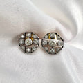 18K Gold and Diamond Stud Earrings - Natural Diamonds