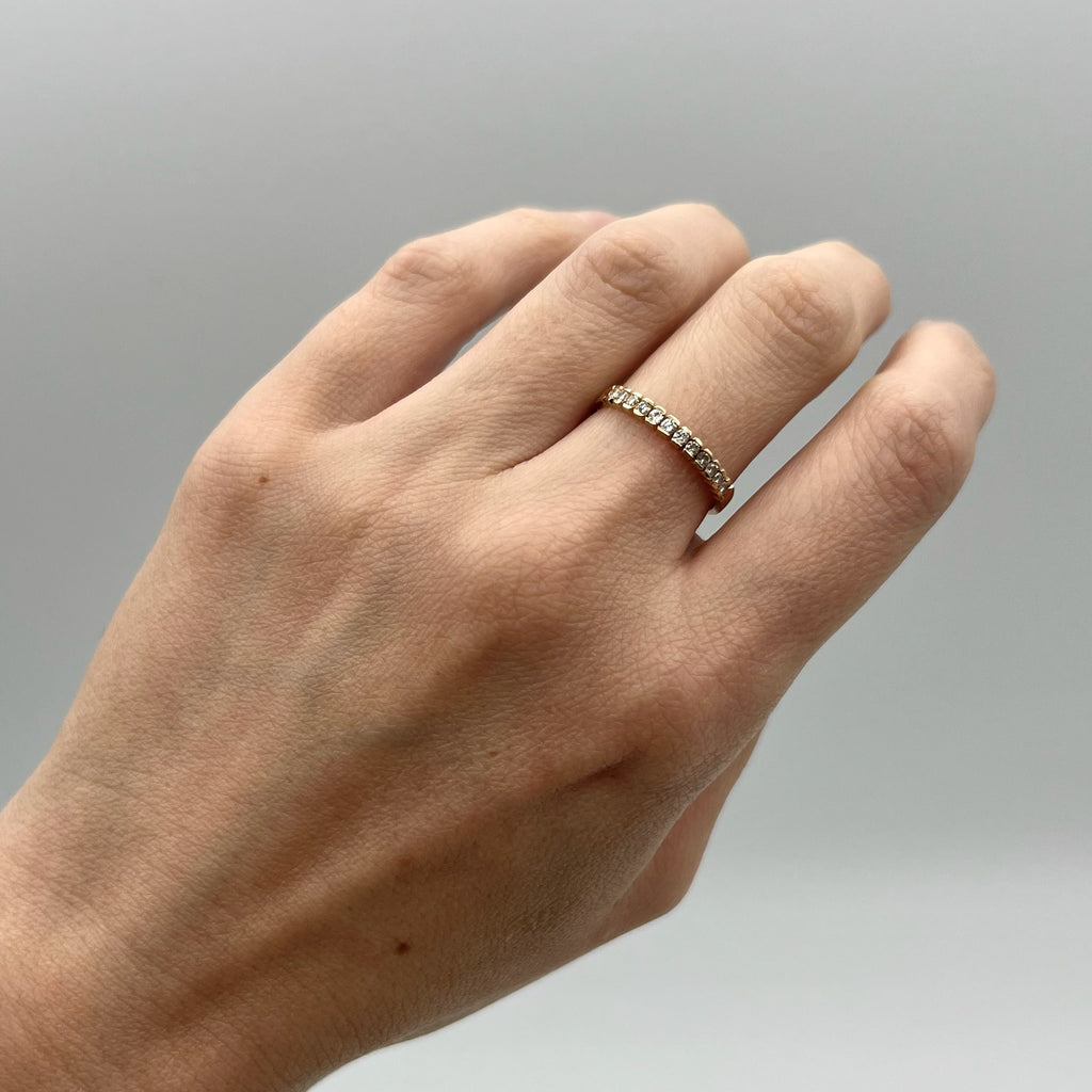 14K Gold Lab Diamond Band - 0.4 cttw, 2.5mm Stacking or Wedding Ring