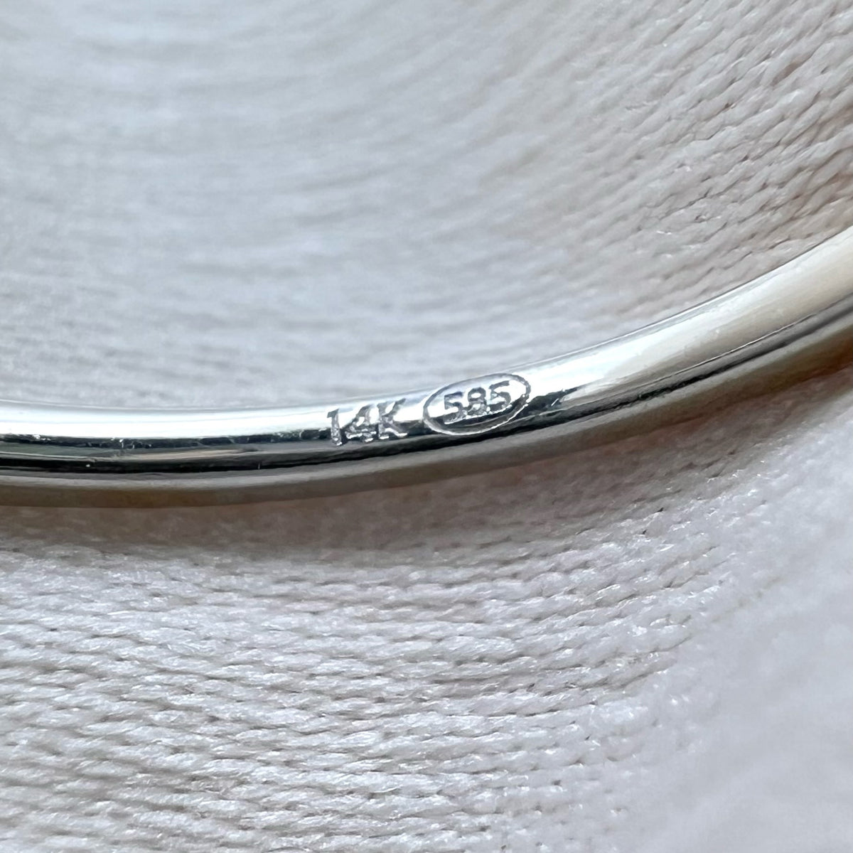 14K White Gold Thin Diamond Full Eternity Stacking Band -Dainty Minimalist Ring