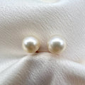 18K Yellow Gold Cultured Pearl Stud Earrings