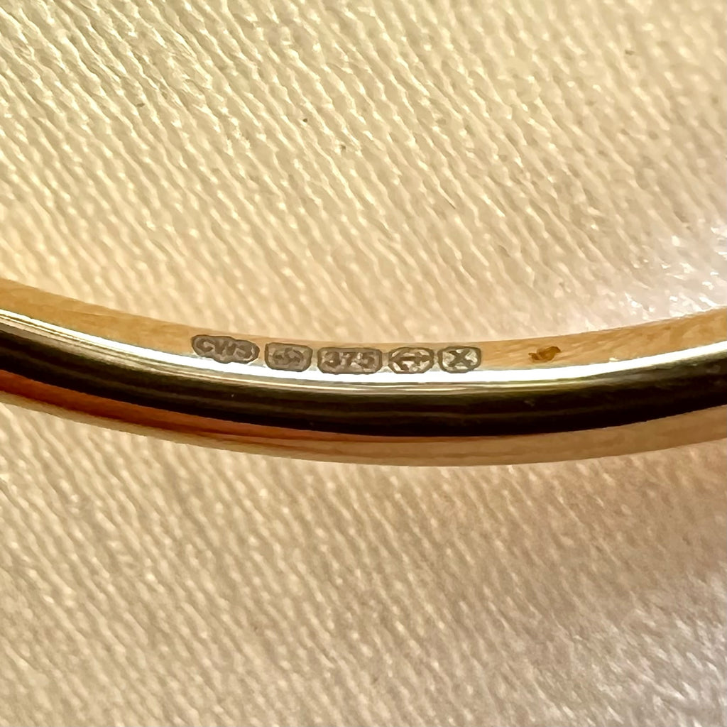 9 Karat Rose Gold Hinged Hoops - One Inch Hoop Earrings