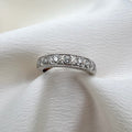 18K White Gold Diamond Band - 0.35 cttw Natural Diamond Size 6.5