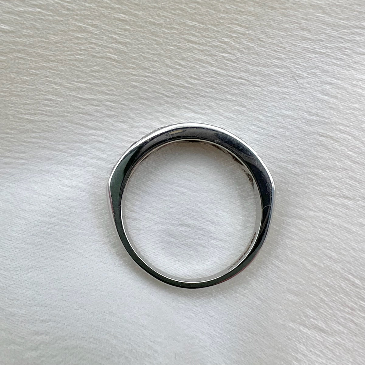 18K White Gold Diamond Band - 0.35 cttw Natural Diamond Size 6.5