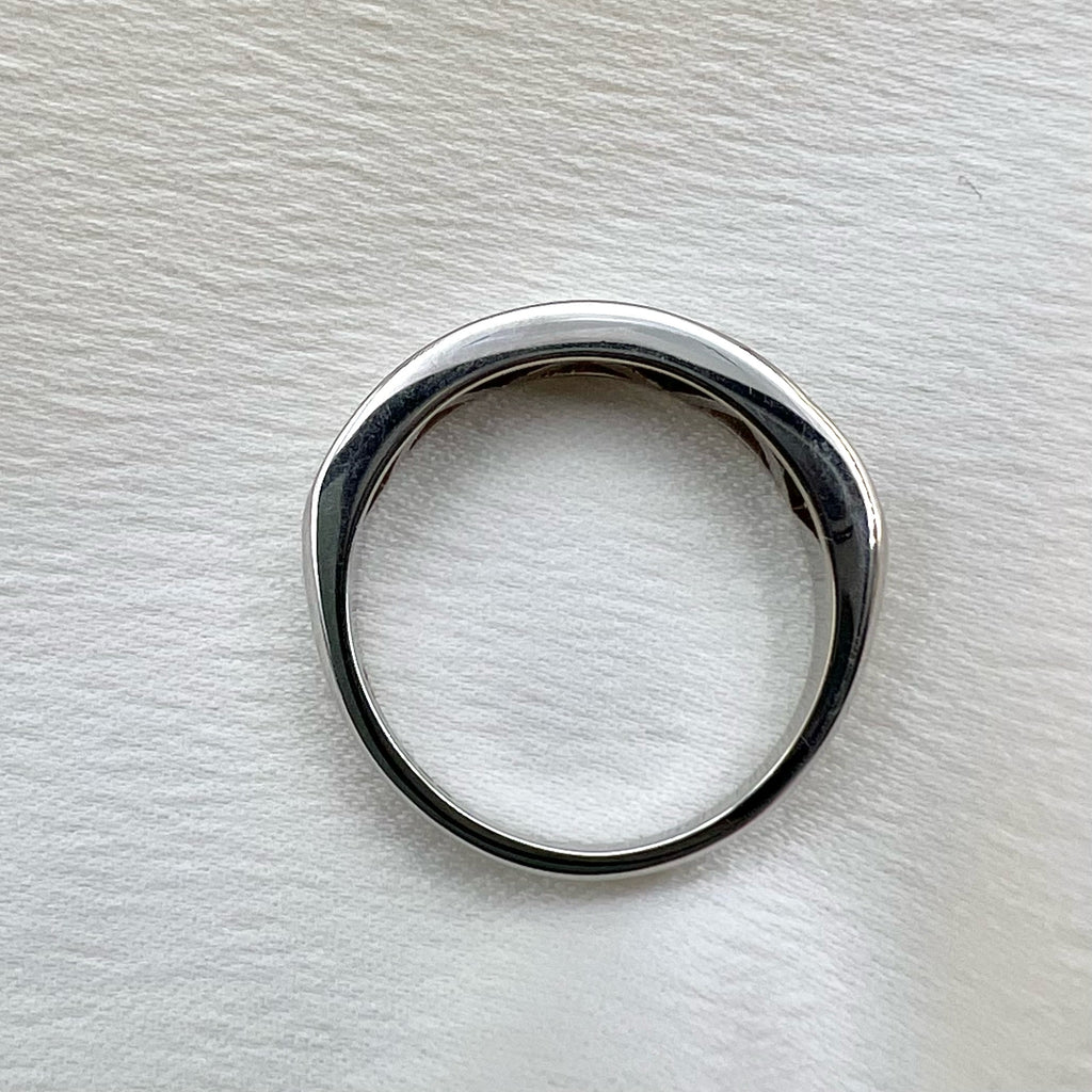 18K White Gold Diamond Band - 0.35 cttw Natural Diamond Size 6.5