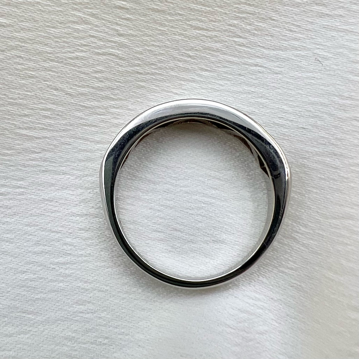 18K White Gold Diamond Band - 0.35 cttw Natural Diamond Size 6.5